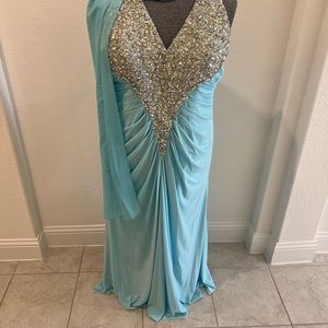 Tony Bowls Evening Dress with matching shawl